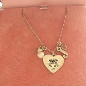 Juicy couture charm necklace sterling silver